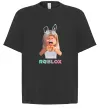 Футболка Оверсайз Roblox Bunny girl Черный фото