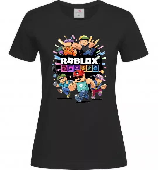 Жіноча футболка Roblox boys Чорний фото