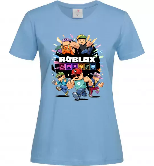 Жіноча футболка Roblox boys Блакитний фото