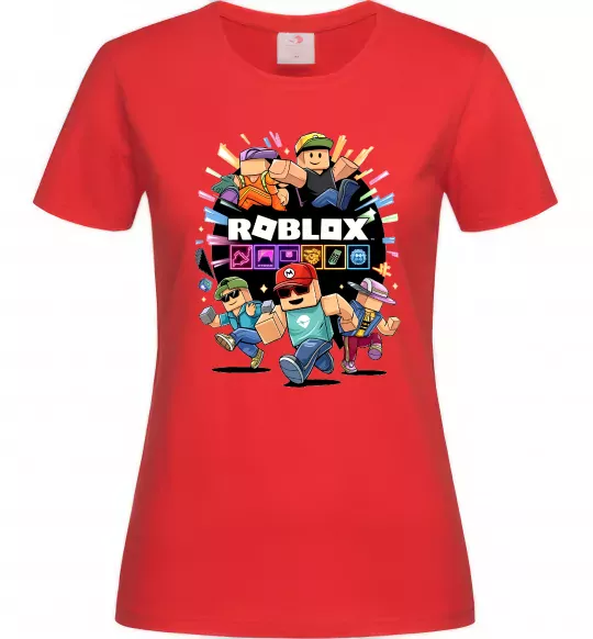 Жіноча футболка Roblox boys Червоний фото