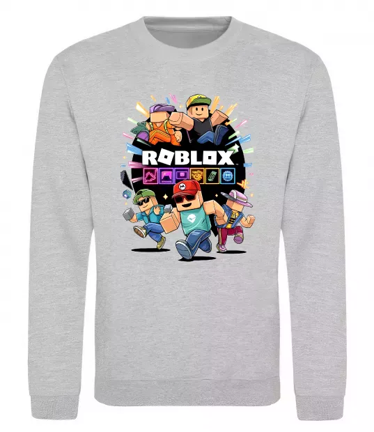 Свитшот Roblox boys Серый меланж фото