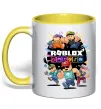 Чашка с цветной ручкой Roblox boys Солнечно желтый фото