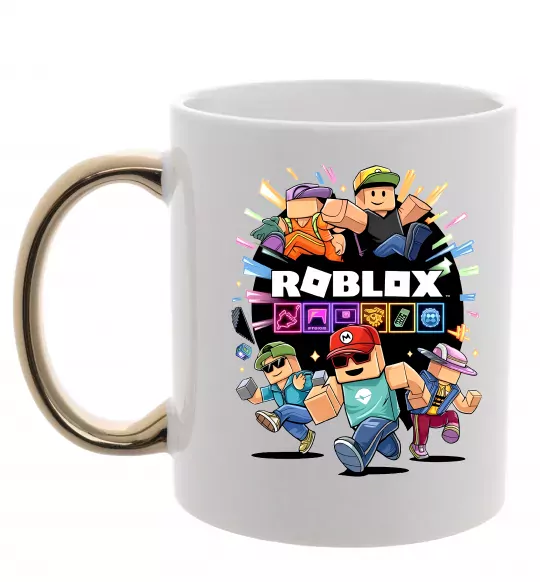 Чашка с цветной ручкой Roblox boys Золото фото
