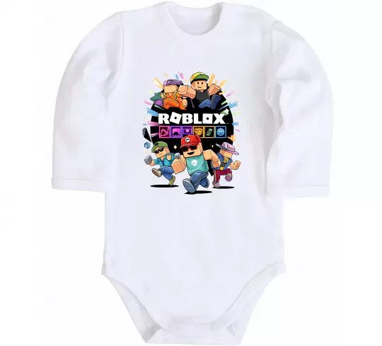 Детский боди Roblox boys Белый фото