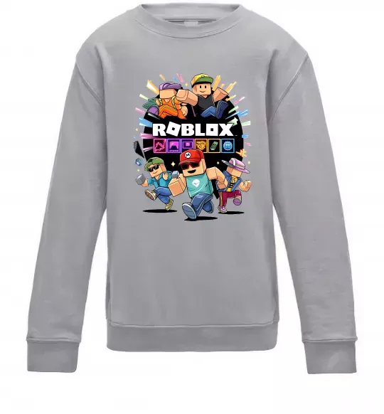 Детский Свитшот Roblox boys Серый меланж фото