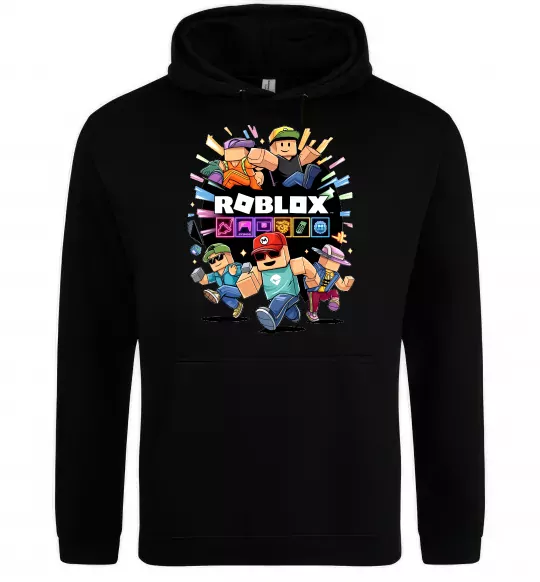 Чоловіча толстовка (худі) Roblox boys Чорний фото