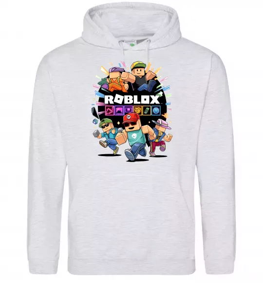 Женская толстовка (худи) Roblox boys Серый меланж фото