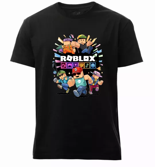 Чоловіча преміум футболка Roblox boys Чорний фото