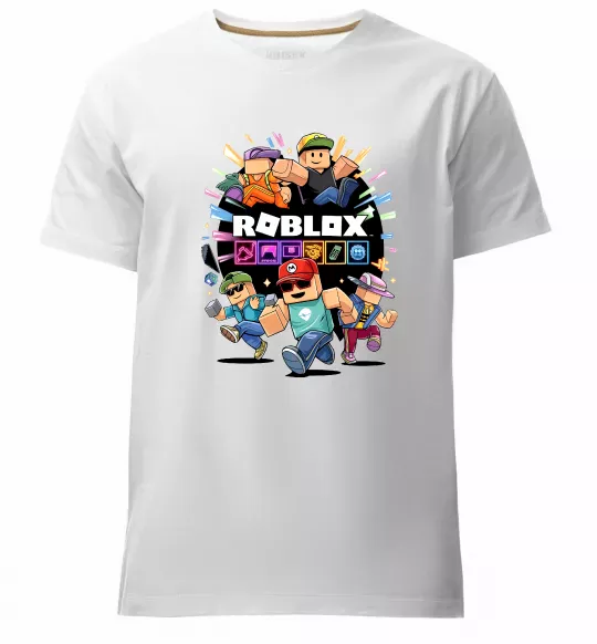 Чоловіча преміум футболка Roblox boys Білий фото