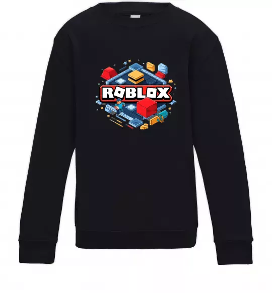 Детский Свитшот Roblox blox Черный фото