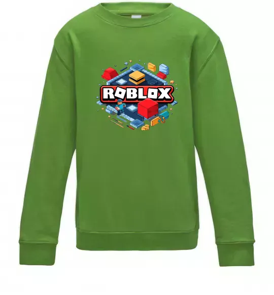 Детский Свитшот Roblox blox Лаймовый фото