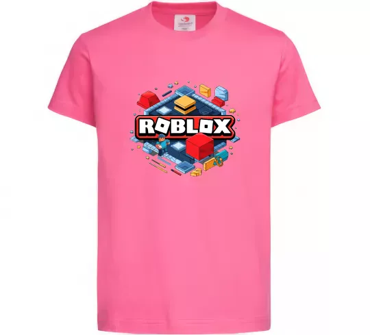 Дитяча футболка Roblox blox Яскраво-рожевий фото