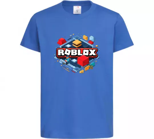 Дитяча футболка Roblox blox Яскраво-синій фото