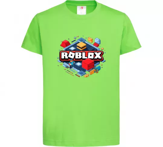 Дитяча футболка Roblox blox Лаймовий фото