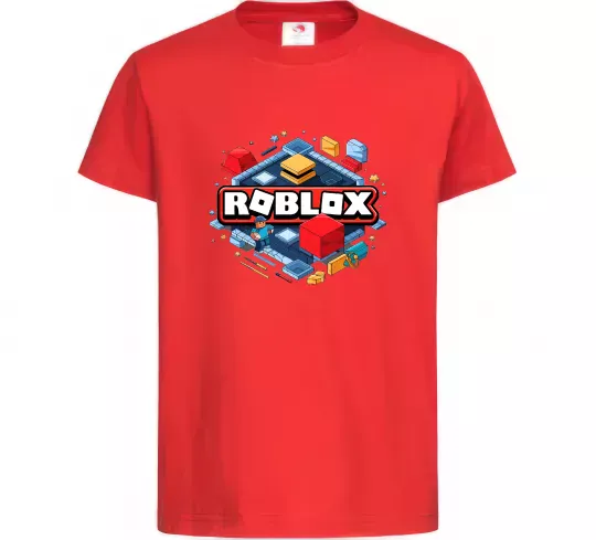 Дитяча футболка Roblox blox Червоний фото