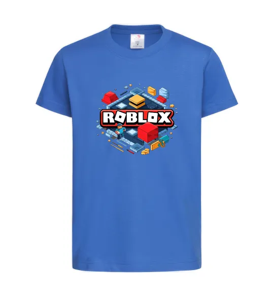 Детская футболка Roblox blox Ярко-синий фото