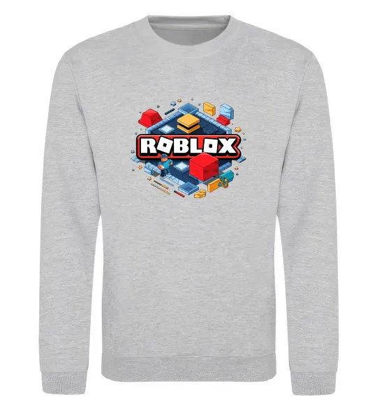 Світшот Roblox blox Сірий меланж фото