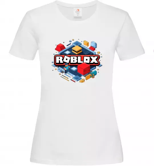 Женская футболка Roblox blox Белый фото