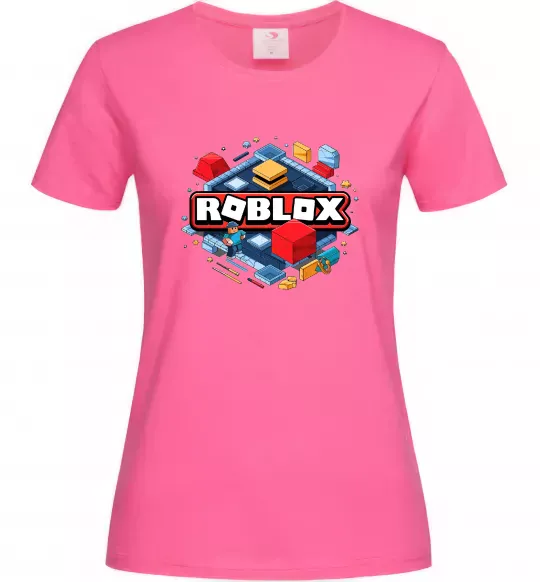 Женская футболка Roblox blox Ярко-розовый фото