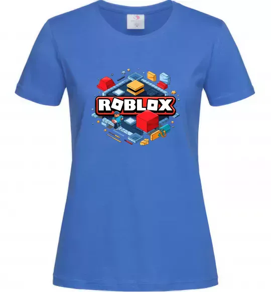 Женская футболка Roblox blox Ярко-синий фото
