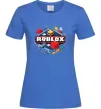 Женская футболка Roblox blox Ярко-синий фото