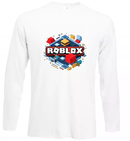 Лонгслів Roblox blox Білий фото