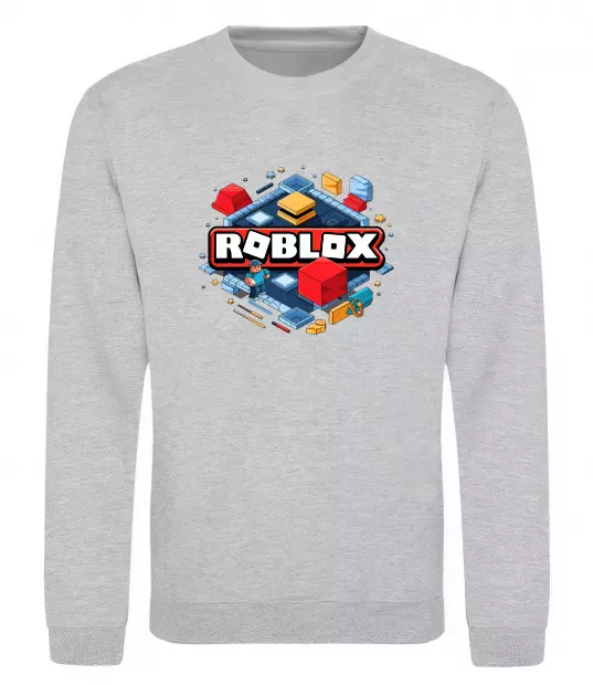 Світшот Roblox blox Сірий меланж фото
