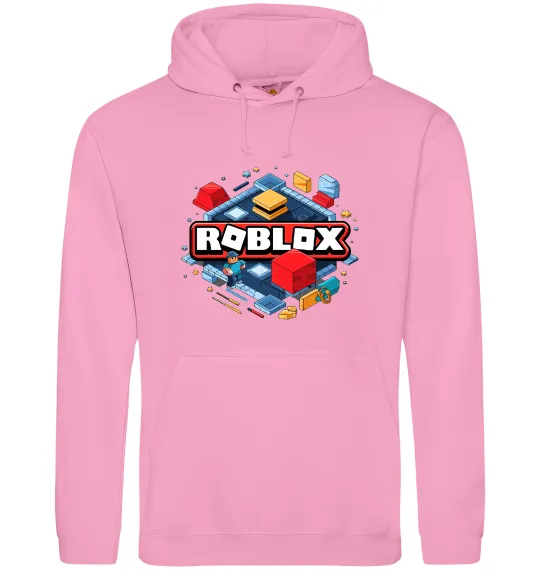 Мужская толстовка (худи) Roblox blox Розовый фото