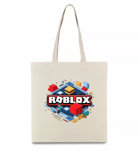 Эко-сумка Roblox blox Бежевый фото