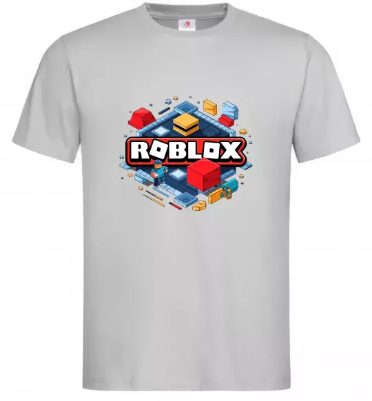 Чоловіча футболка Roblox blox Сірий фото