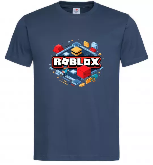 Чоловіча футболка Roblox blox Темно-синій фото