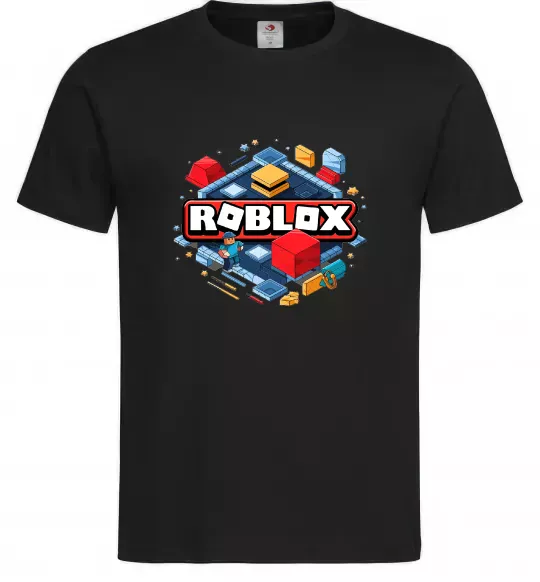 Чоловіча футболка Roblox blox Чорний фото
