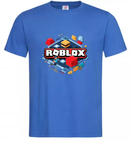 Чоловіча футболка Roblox blox Яскраво-синій фото