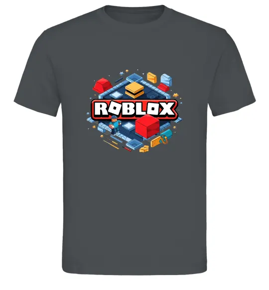 Чоловіча футболка Roblox blox Графіт фото