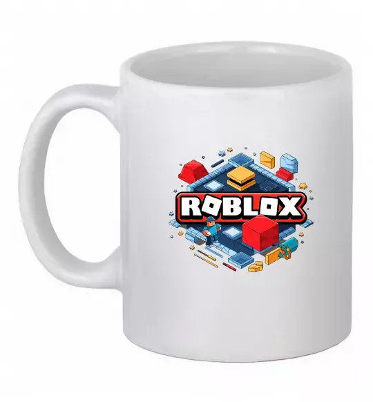 Чашка керамическая Roblox blox Белый фото