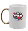 Чашка с цветной ручкой Roblox blox Золото фото