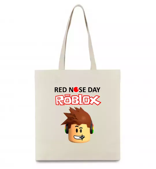 Еко-сумка Red nose day Roblox Бежевий фото
