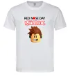 Чоловіча футболка Red nose day Roblox Білий фото