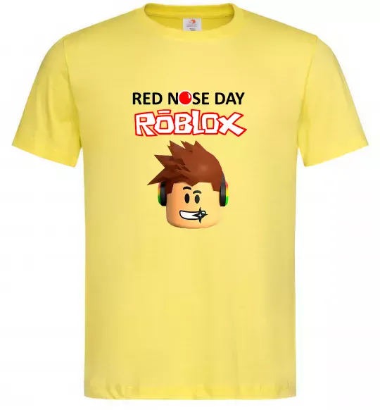 Чоловіча футболка Red nose day Roblox Лимонний фото