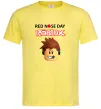 Чоловіча футболка Red nose day Roblox Лимонний фото