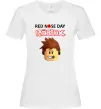 Женская футболка Red nose day Roblox Белый фото