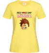 Женская футболка Red nose day Roblox Лимонный фото