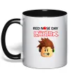 Чашка с цветной ручкой Red nose day Roblox Черный Чашка с цветной ручкой Red nose day Roblox Черный фото
