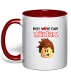 Чашка с цветной ручкой Red nose day Roblox Красный Чашка с цветной ручкой Red nose day Roblox Красный фото