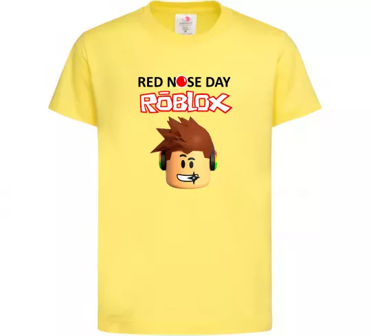 Детская футболка Red nose day Roblox Лимонный фото