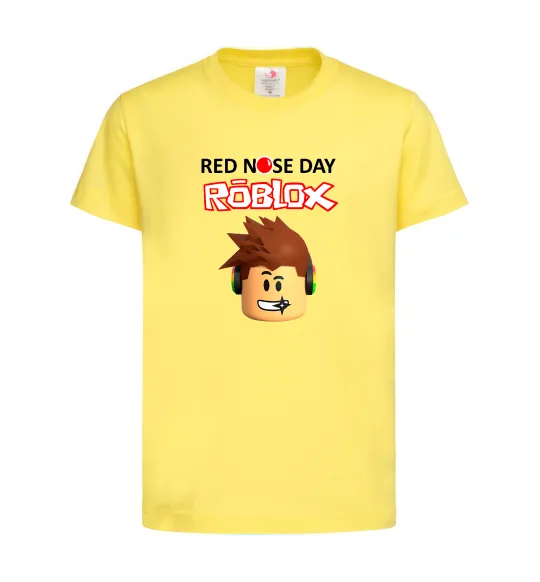 Дитяча футболка Red nose day Roblox Лимонний фото