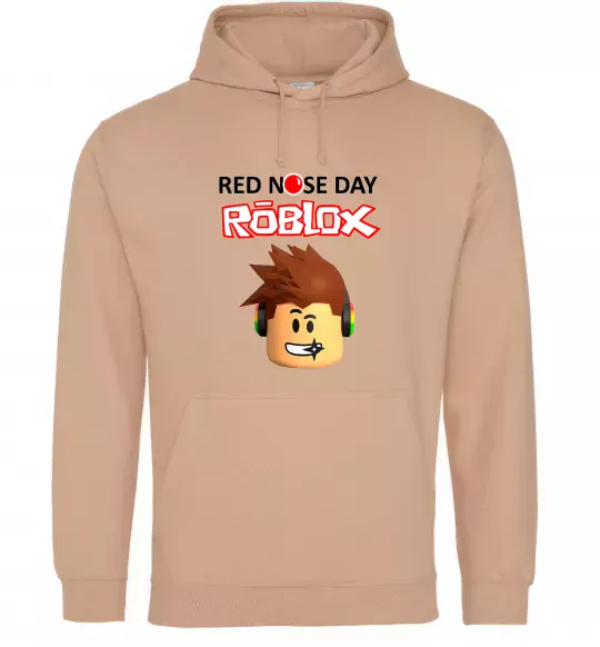 Чоловіча толстовка (худі) Red nose day Roblox Пісочний фото