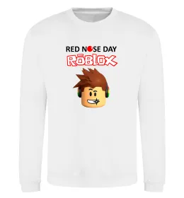 Світшот Red nose day Roblox Білий фото