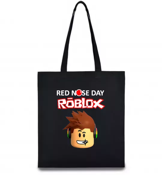 Еко-сумка Red nose day Roblox Чорний фото