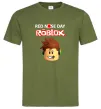 Чоловіча футболка Red nose day Roblox Оливковий фото